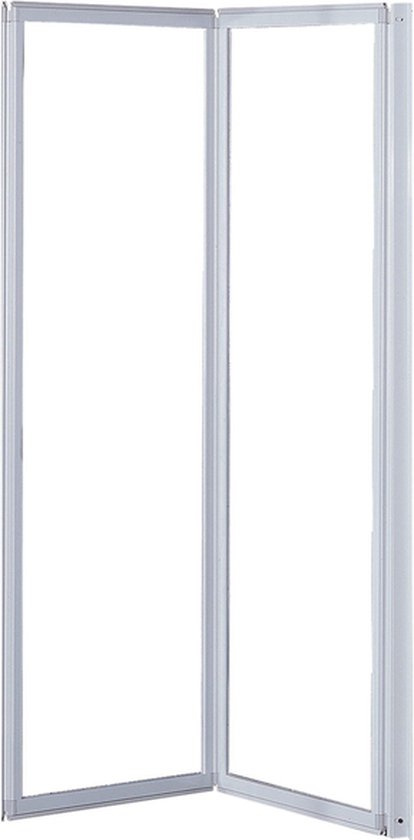 Plieger Economy badklapwand - 120x141,2cm - acrylglas - wit profiel