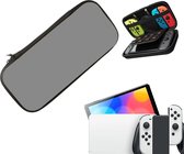 Gadgetpoint | Beschermhoes | Hardcase Opberghoes | Case | Accessoires geschikt voor Nintendo Switch | Grijs - Grey | Vaderdag Cadeau