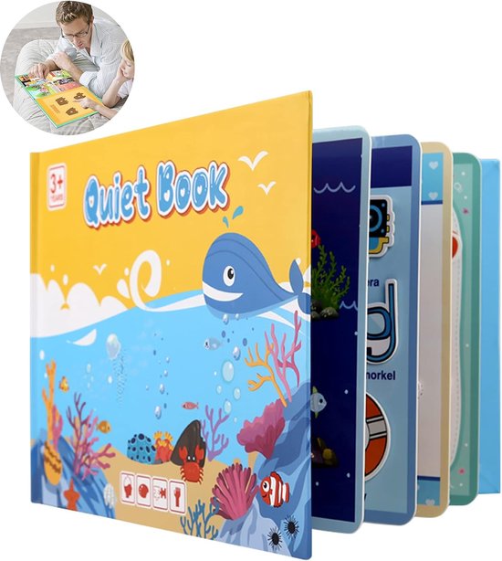 Beiens Polyester Babyspeelgoed 0-6 Maanden, Quiet Book Knisboek Stoffen Boek, Kinderwagen Speelgoed Ketting, Sensorisch Speelgoed Voor Baby Cadeau Jongens Meisjes