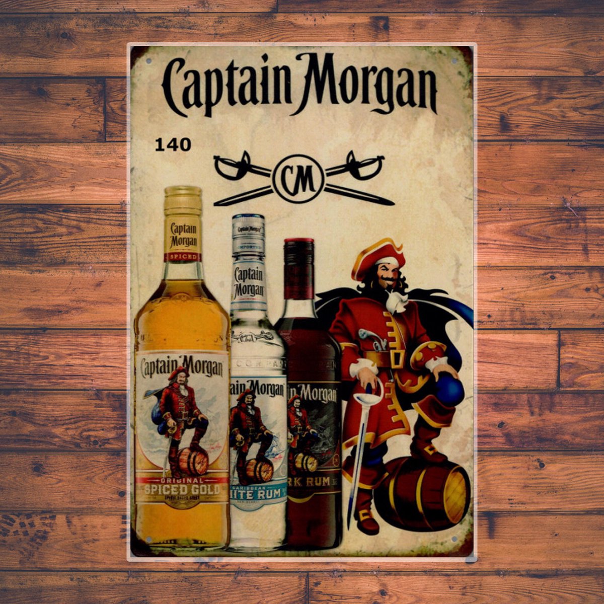 Wandbordje Captain Morgan
