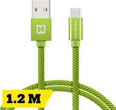 Swissten USB-C naar USB-A Kabel - 1.2M - Groen