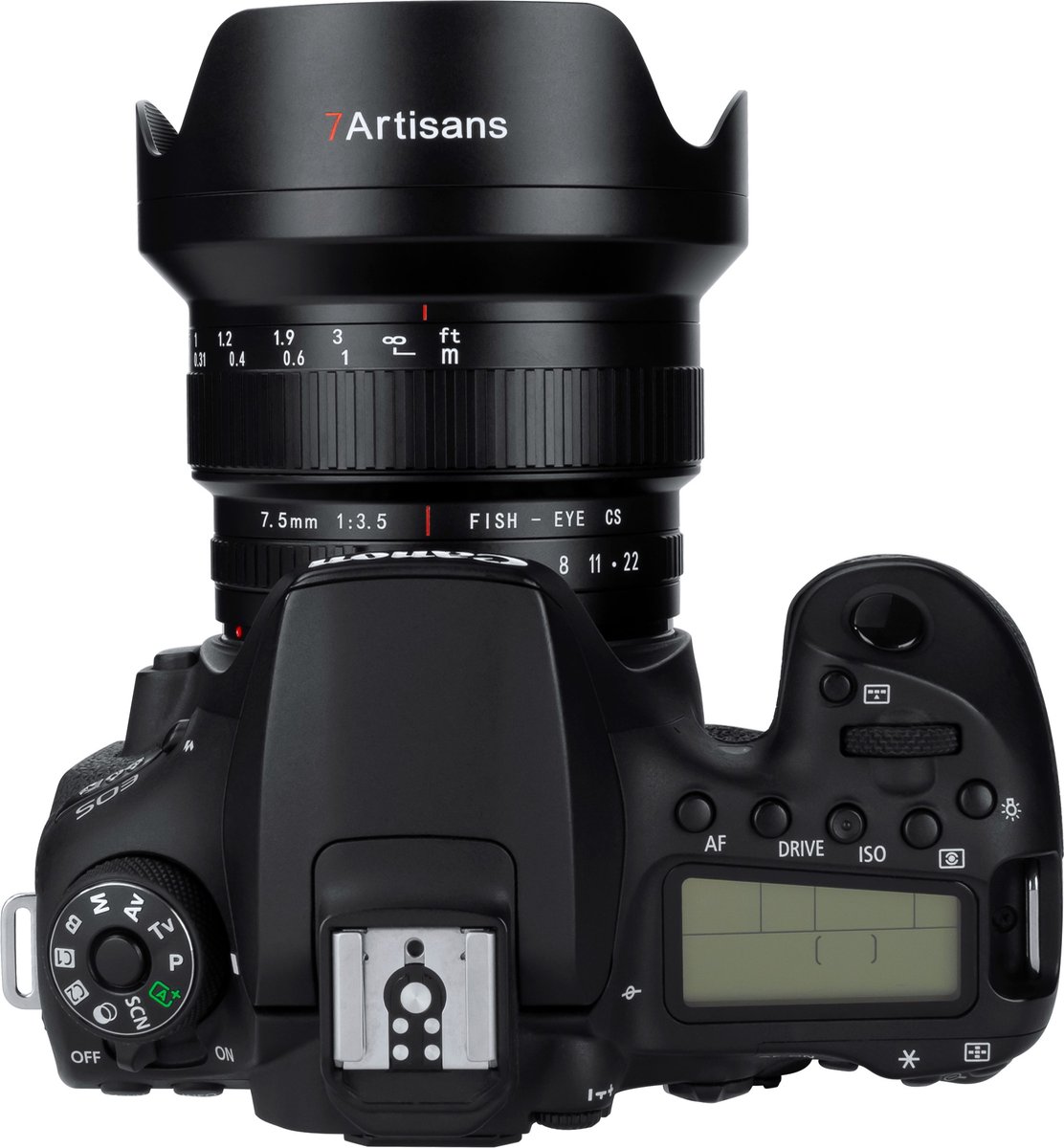 7artisans - Cameralens - 7.5mm F3.5 Canon EF-vatting, zwart