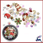 Nagelsieraden voor Kerst, Nagelsieraden voor Kerst - Nail Art - Christmas nail art juwelen - Strass nagel steentjes - Nagel diamantjes