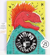 Carte d'anniversaire Punk Rock – Carte d'anniversaire amusante – Musique et paillettes non-stop !