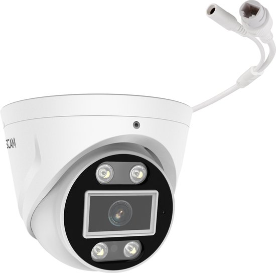 Foscam T5EP IP Camera - 3K QHD - PoE - IP turret camera - Nachtzicht - Geluid en lichtalarm - Wit van Foscam — afbeelding 5