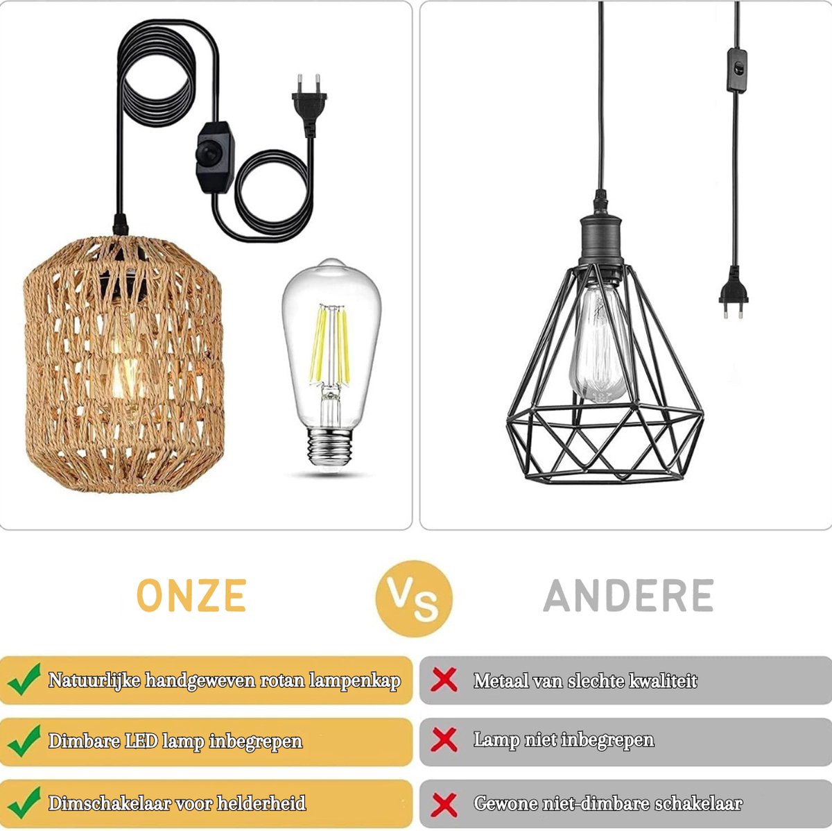 hanglamp met stekker (2026) Bestsellers