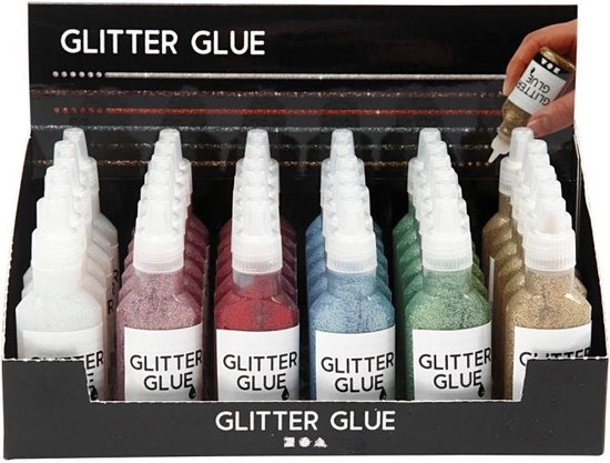 Glitterlijm goud of zilver 120 ml aanbieding bij Wibra