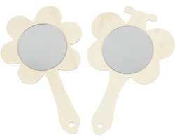 Creativ Company Hand Mirrors H: 13.9 cm W: 9 cm 20 stuks