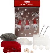 Creative mini kit Kerstkabouters Aan Een Touw - hoogte 6 cm