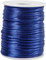 Cordon satin, épaisseur 2 mm, bleu foncé, 50m