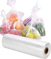 FUZON 500 polyethyleen zakken op rol Fruit Groente Doorzichtige plastic slagerstoonbankzakken Polyethyleen toonbankzakken | 9 "x 14" | Fruit/Veg/Voedsel/Vlees (1 Rol - 500 Zakken)