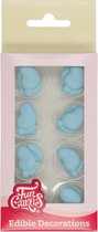 FunCakes Suikerdecoratie - Baby Voeten Blauw - 16 Stuks - Eetbare Taartdecoratie