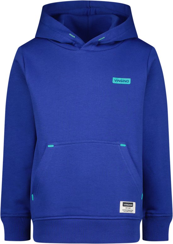 Vingino Sweater Basic-hoody Jongens Trui - Web blue - Maat 116
