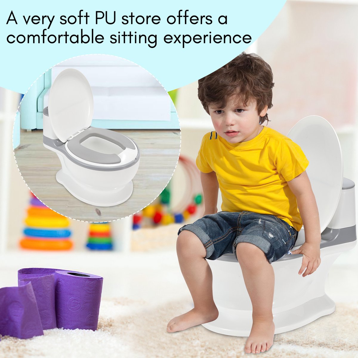 Mini toilette bébé pot toilette pour enfants formateur enfants PP matériel