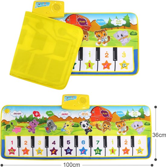 LEADSTAR Tapis musical - speelgoed pour enfants - 2 ans - tapis musical -  bébé - 100 x
