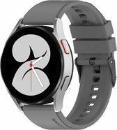 By Qubix 20mm - Siliconen gesp bandje - Grijs - Geschikt voor Huawei watch GT 2 (42mm) - Huawei watch GT 3 (42mm) - Huawei watch GT 3 Pro (43mm)