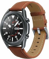 By Qubix 20 mm - Bracelet en cuir de Premium - Marron - Convient pour Huawei watch GT 2 (42 mm) - Huawei watch GT 3 (42 mm) - Huawei watch GT 3 Pro (43 mm)
