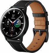 By Qubix 20mm - lederen bandje - Zwart - Geschikt voor Huawei watch GT 2 (42mm) - Huawei watch GT 3 (42mm) - Huawei watch GT 3 Pro (43mm)