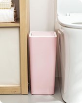 Poussez Poubelle à couvercle supérieur poubelle pour cuisine salle de bain 8 l (rose)