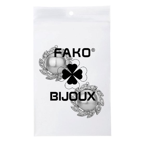 Fako Bijoux® - Boucles d'oreilles Clip - Mini Perle - Couleur argent