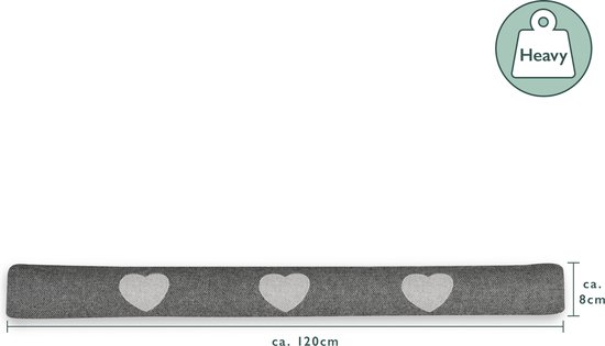 Beautissu 120cm Tuuli - 1kg Zware Deur Tochtrol Als Windstopper Voor Deuren En Ramen Lang Tochtwering Kussen Home Deurworst In Antraciet