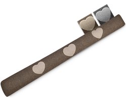 Beautissu Tuuli HR Tochtstopper Deur - 8 x 120 cm Tochthond Bruin Tochtkussen voor Deur en Ramen - Tochtrol