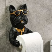 Decoratieve WC Rol houder Coole Gangster Hond - WCRol - WC - Toilet - Toiletpapier - Houder - Rol