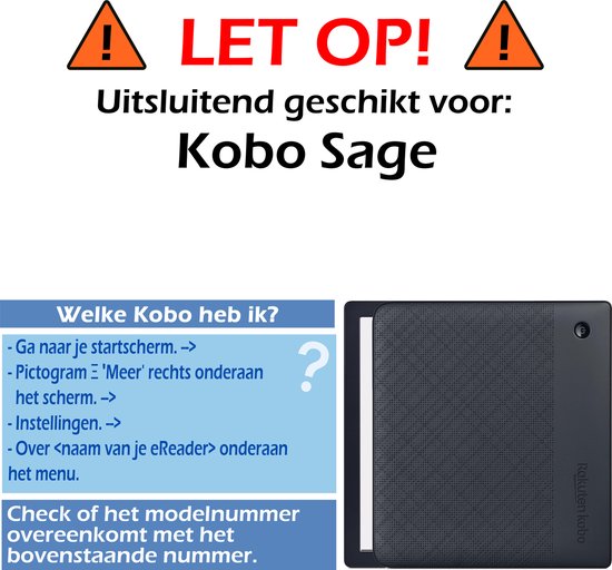 Hoesje Geschikt voor Kobo Sage Hoes Book Case Trifold - Hoes Geschikt voor Kobo Sage Hoesje Book Cover Met Screenprotector - Rosé Goud van Hoesje  — afbeelding 2