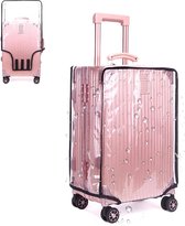 Beschermhoes voor koffer, 28 inch, transparante kofferbeschermhoes, pvc, kofferhoes, waterdicht, stofdicht, bagageafdekking, koffer, wasechter, krasbescherming, bagagehoes, Transparant.