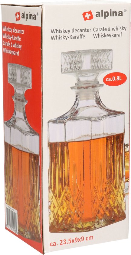 Alpina Whiskey Karaf - 800 ML - Glas - alpina