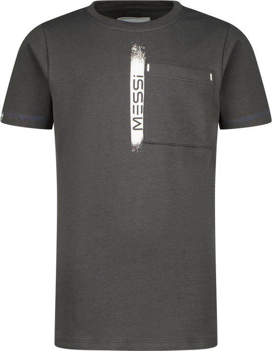 Vingino T-shirt Jefos Jongens T-shirt - Mattelic grey - Maat 128