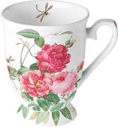 mug sur pied - porcelaine - porcelaine fine - roses - fleurs - Ambiente - fête des mères - saint valentin - anniversaire - cadeau