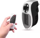 IBBO® - Mini prise de chauffage - Chauffage - Chauffage électrique à petite prise - avec minuterie - avec télécommande - 2 réglages de chaleur - 500 Watt