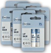 Derma Eco Family - Lippenbalsem Voordeelverpakking - 6 x 2 stuks - Hypoallergeen - Parabeenvrij - Veganistisch