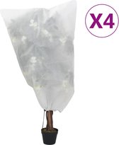 vidaXL - Plantenhoezen - met - trekkoord - 4 - st - 70 - g/m² - 0,8x1 - m