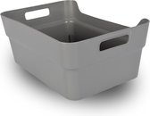 Grijze Opbergbox 11 Liter van 100% Gerecycled Plastic | Waterdicht en Duurzaam | 23.5cm x 14cm x 34cm | Ideaal voor Huishouden, Slaapkamer en Klussen