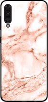 Smartphonica Phone case pour Samsung Galaxy A50 aspect marbre - Coque arrière en marbre - Wit Rose Or / TPU / Back Cover adapté pour Samsung Galaxy A50