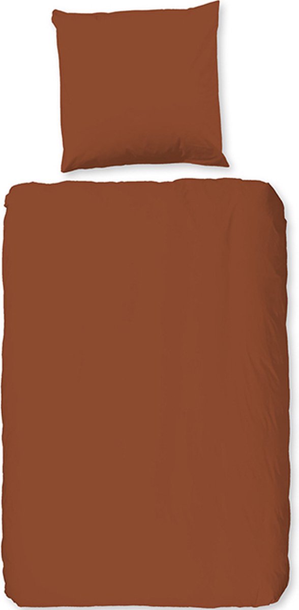 Zavelo Effen Dekbedovertrek Terra - 1-persoons (140 x 200/220 cm) - 100% katoen - Super Zacht - Kleurvast