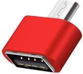 USB Adapter - USB-A naar Micro USB - OTG Adapter - OTG-MICRO1 - Rood