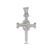 Juwelier Zwartevalk - Zilveren (gerhodineerd) kruis hanger 24.238