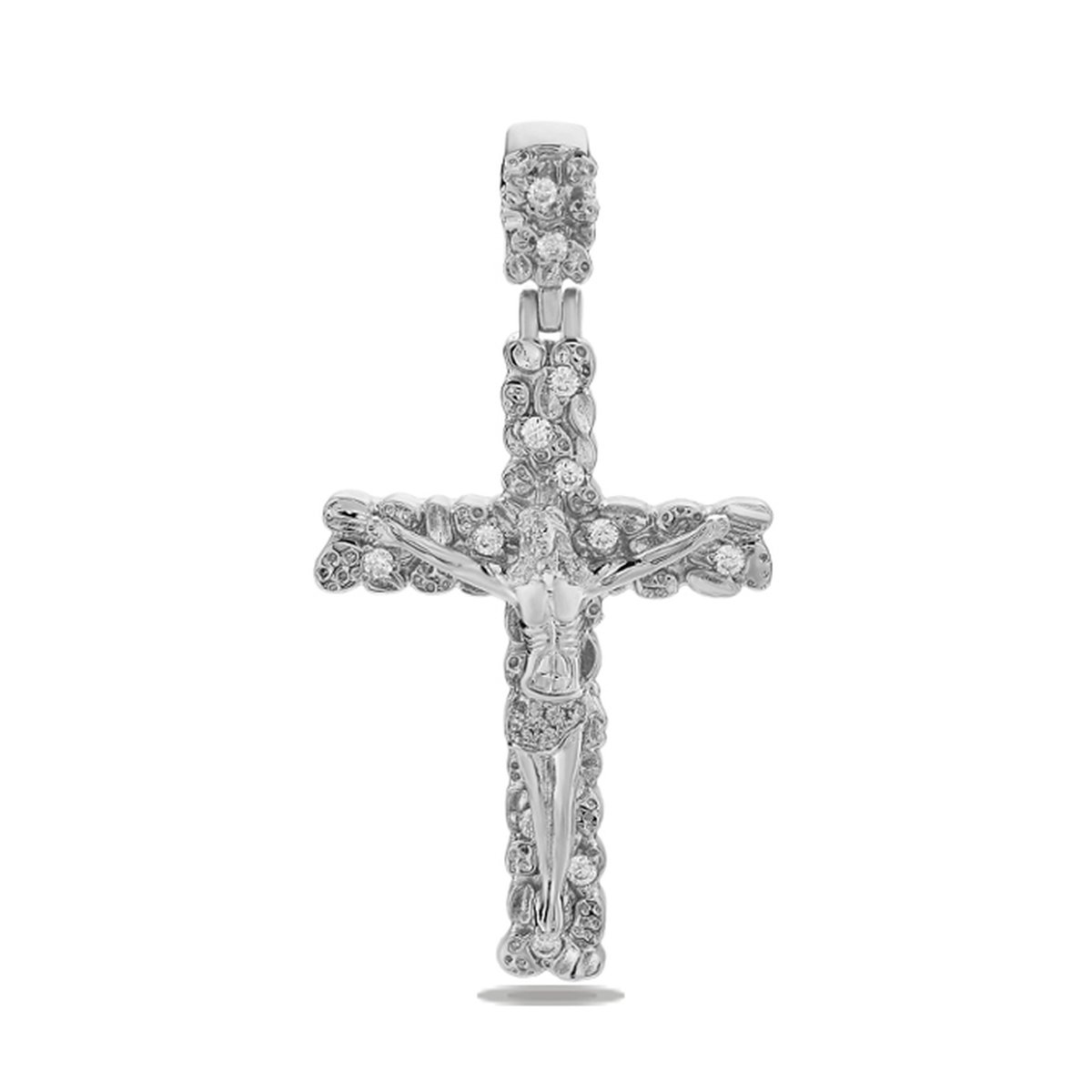 Juwelier Zwartevalk zilveren (gerhodineerd) kruis hanger - 24.205