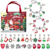 MOZY - Bracelets Calendrier de l'Avent - M12 - Argent - Bijoux - 22 Breloques - Bracelets - Enfants - Décoration de Noël - Noël - Cadeau de Noël - Compte à rebours de Noël