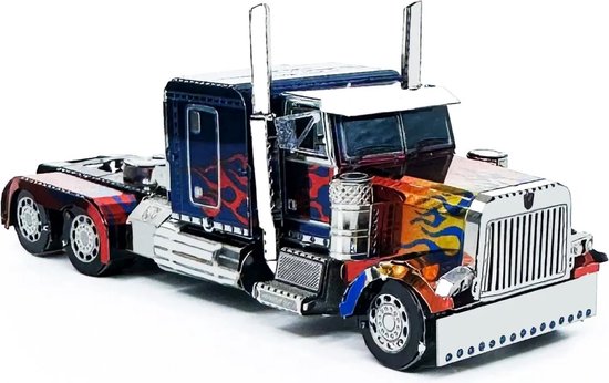 Foto: 3d bouwpakket vrachtwagen big truck metaal bouwset modelbouw 3d bouwmodel diy 3d puzzel