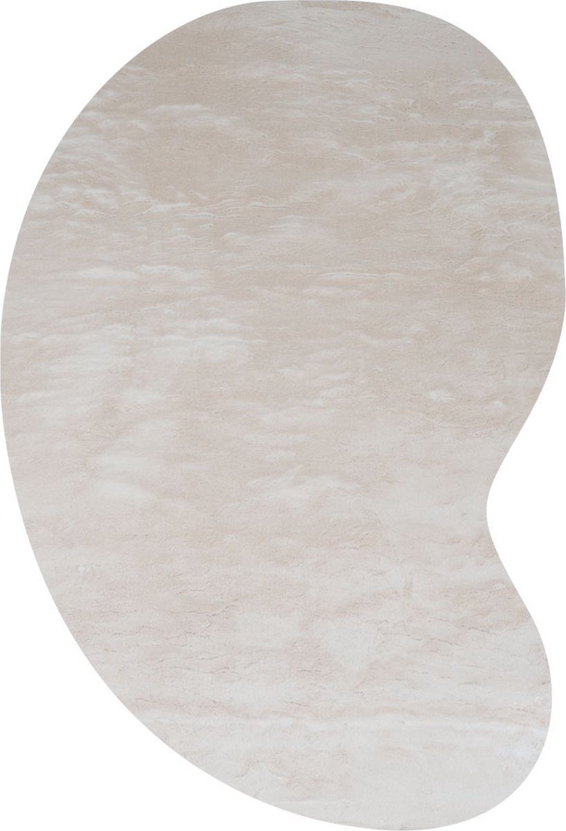 Veer Carpets Vloerkleed Morbido Ivory 2810 - Organisch 160 x 230 cm - Extra Hoogpolig Fluffy Vloerkleed in Scandinavische / Hotel Chique Stijl Wit