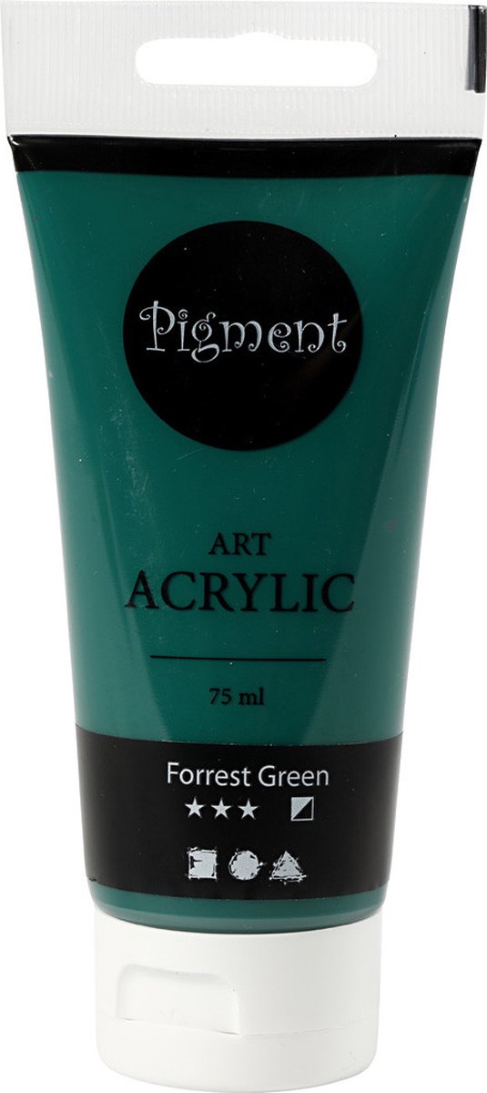 Acrylverf - Forrest Green - Semi-dekkend - Pigment Art - 75 ml
