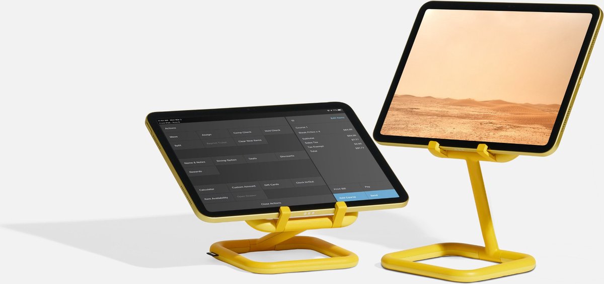 Bouncepad Go verstelbare universele tablet houder, geel