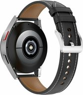By Qubix 22mm - Luxe leren bandje - Zwart - Huawei Watch GT 2 - GT 3 - GT 4 (46mm) - Huawei Watch GT 2 Pro - GT 3 Pro (46mm)