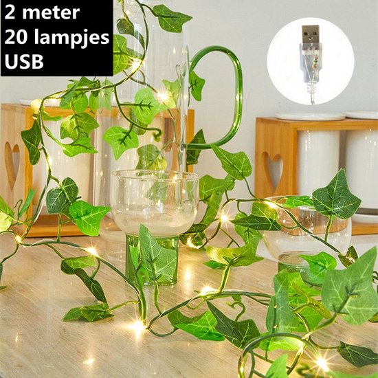 Guirlande lumineuse LED TDR Feuille d'érable bicolore alimentée par USB - 2 mètres 20 lumières