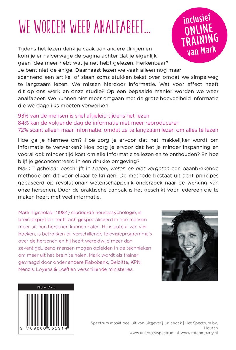 Lezen, weten en niet vergeten - back cover