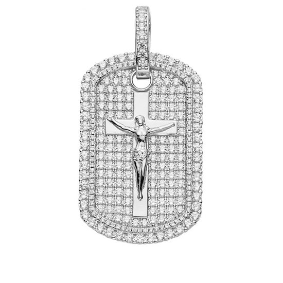 Juwelier Zwartevalk zilveren (gerhodineerd) hanger met kruis - 24.245